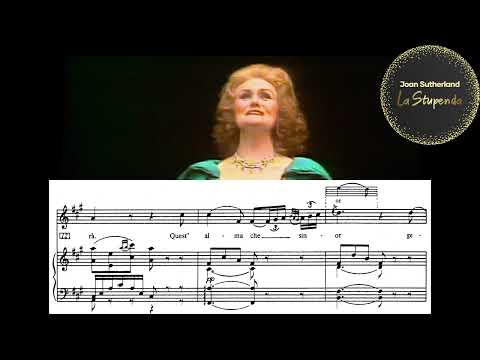 Bel raggio lusinghier - Joan Sutherland, Perth 1982 - Score animation