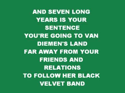 BLACK VELVET BAND(Traditional Irish song with lyrics)