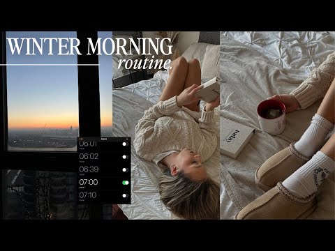 7am winter morning routine | productive simple habits for the colder season ~aesthetic~