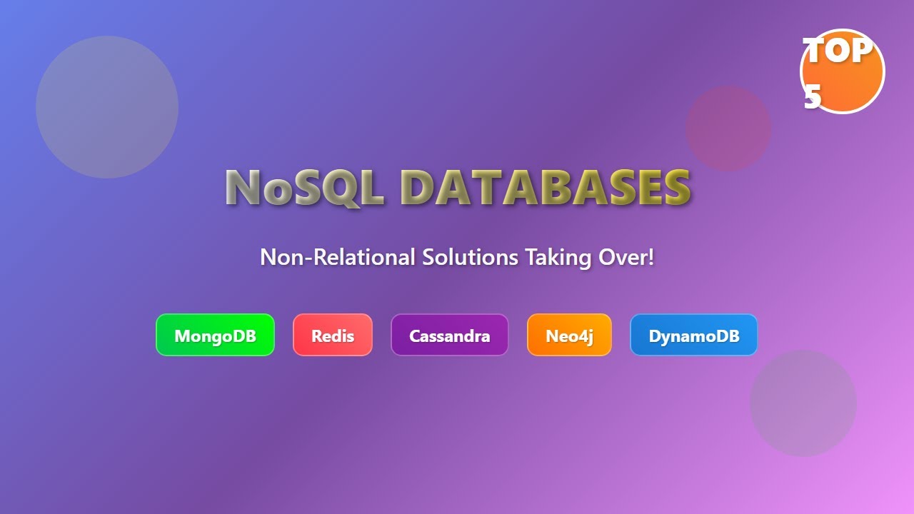 Top 5 NoSQL Databases Explained for Beginners!