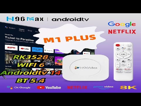 M1 Plus Android TV Box 2025 - 8K Video,  WIFI 6, Bluetooth 5.4  | U1timate Streaming Experience!