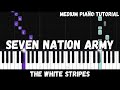 The White Stripes Seven Nation Army Medium Piano Tutorial