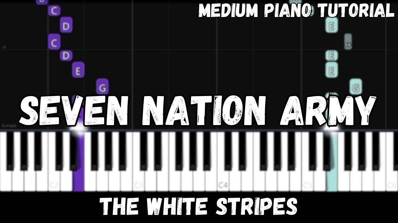 The White Stripes - Seven Nation Army (Medium Piano Tutorial)