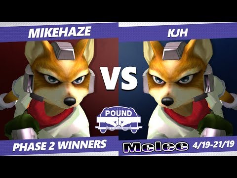 Pound 2019 SSBM - bc MikeHaze (Fox) VS HLCG KJH (Fox) Smash Melee Phase 2 Winners