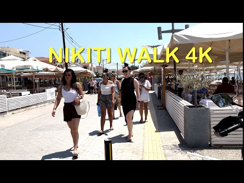 NIKITI BEACH WALKING TOUR 4K - SITHONIA HALKIDIKI GREECE #nikiti #halkidiki #greece #beach #4k