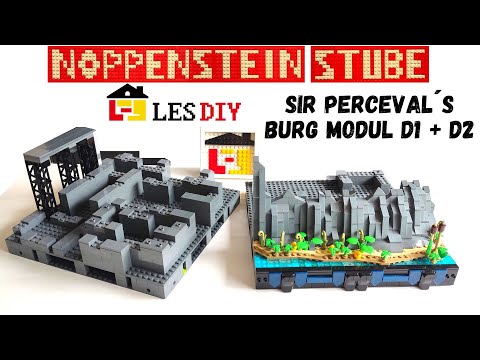 LesDiy Sir Percevals Burg Moc | Modul D1 + D2  mit Update in meiner Klemmbaustein Stadt