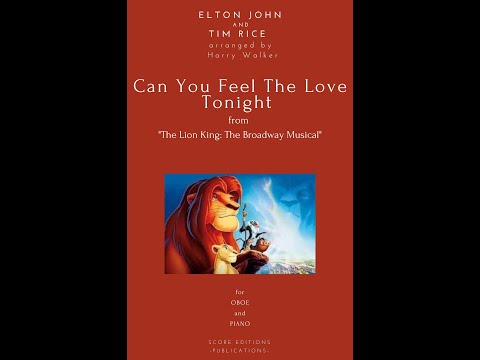 Can You Feel the Love Tonight (Elton John) for Oboe and Piano