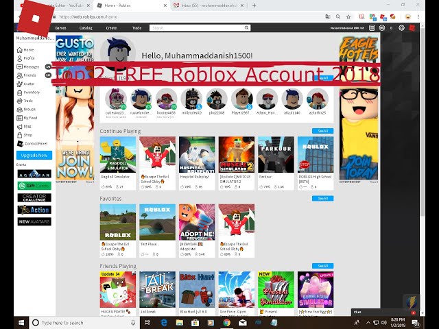 How To Get Free Account In Roblox Com - roblox free account