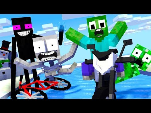 Monster School : FUN RACE 3D Challenge- Minecraft Animation