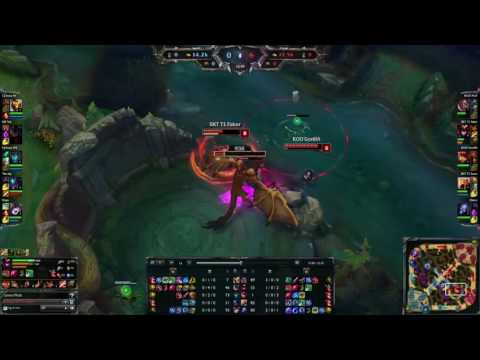 SKT T1 Faker SHYVANA vs Rek'Sai Jungle LOL Korean SoloQ Patch 5.12