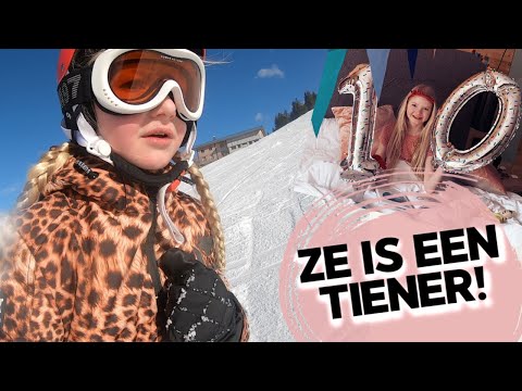 JOOL JARIG 10 JAAR 🎉GESCHROKKEN OP DE PISTE  | Vlog #552 | Diesna Loomans
