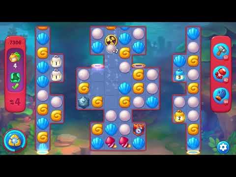 Fishdom 7306 Hard Level - 15 moves - NO BooSTERS