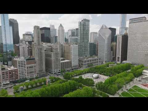 FLYING OVER CHICAGO (4K UHD): Relaxing Piano Music & Beautiful Nature Landscapes For Relaxation