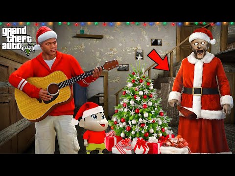 GTA V : Granny Celebrates Christmas with Franklin & Shinchan 🎅🎄! in Telugu