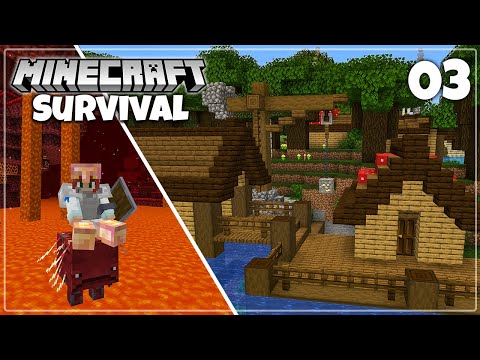 The Perfect Mine Entrance and Docks - Minecraft 1.16 Survival Let's Play | Episode 3