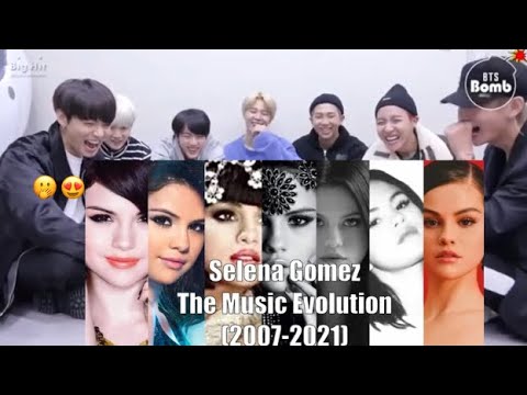 BTS reaction to Selena Gomez music evolution 2002-2023 🤭😍