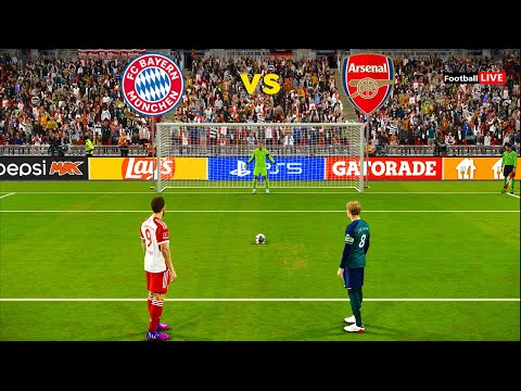 Bayern Munich vs Arsenal - Penalty Shootout | UEFA Champions League 23/24 UCL | PES Gameplay
