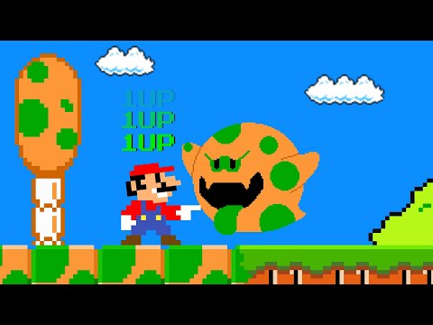 Super Mario Bros., but Mario Can Turn Anything He Wants Into 1-Ups