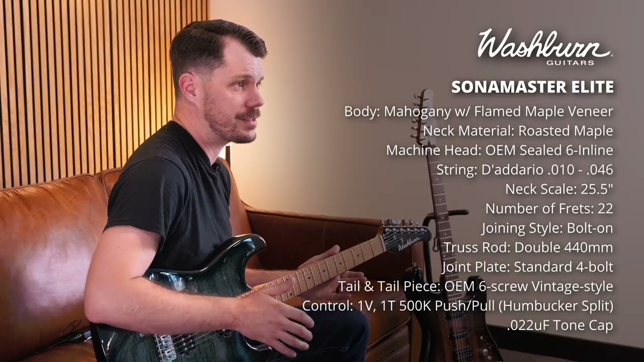 Washburn Sonamaster Elite Flamed Maple Overview and Demo #sonamaster #washburn #electricguitar - YouTube