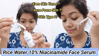 Plum Rice Water Niacinamide Face Serum|  Review & Demo | For Clear Glass Skin || Krrish Sarkar