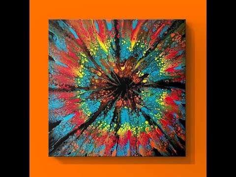 #108 Huge Starburst Swipe in Turquoise and Orange