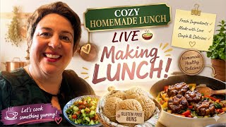 Cozy Homemade Lunch LIVE 🍲 Gluten Free Buns, Veggie Soup & Ox Tail