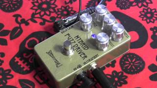 Video thumbnail for Skreddy Pedals HYBRID FUZZ DRIVER guitar pedal demo with Les Paul by gearmanndude