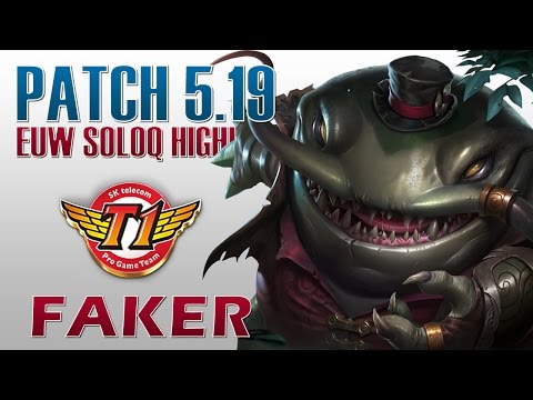 SKT T1 Faker - Tahm Kench - EUW SoloQ Highlights