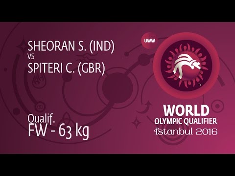 Qual. FW - 63 kg: S. SHEORAN (IND) df. C. SPITERI (GBR), 6-2