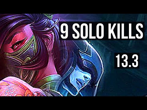 AKALI vs LISSANDRA (MID) | 15/1/6, 9 solo kills, Legendary, 700+ games | KR Grandmaster | 13.3
