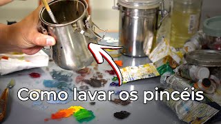 Como lavar os pincéis - Pintura a óleo