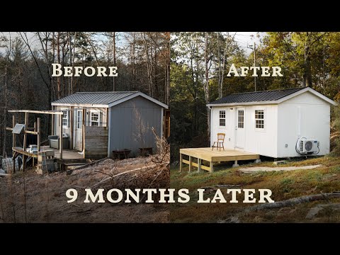Abandoned Shed to Cozy Tiny House Conversion | START to FINISH