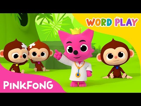 Five Little Monkeys | Word Play | Pinkfong Songs for Children