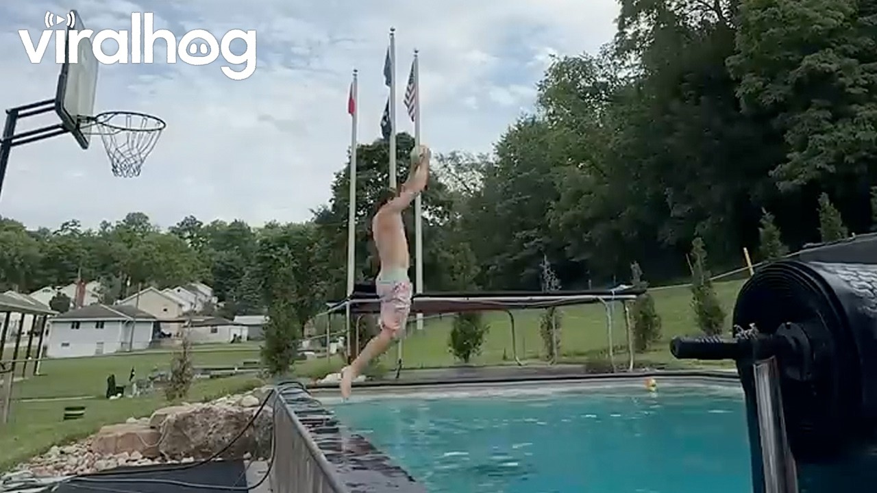 Launching a Ball by Jumping in a Pool || ViralHog