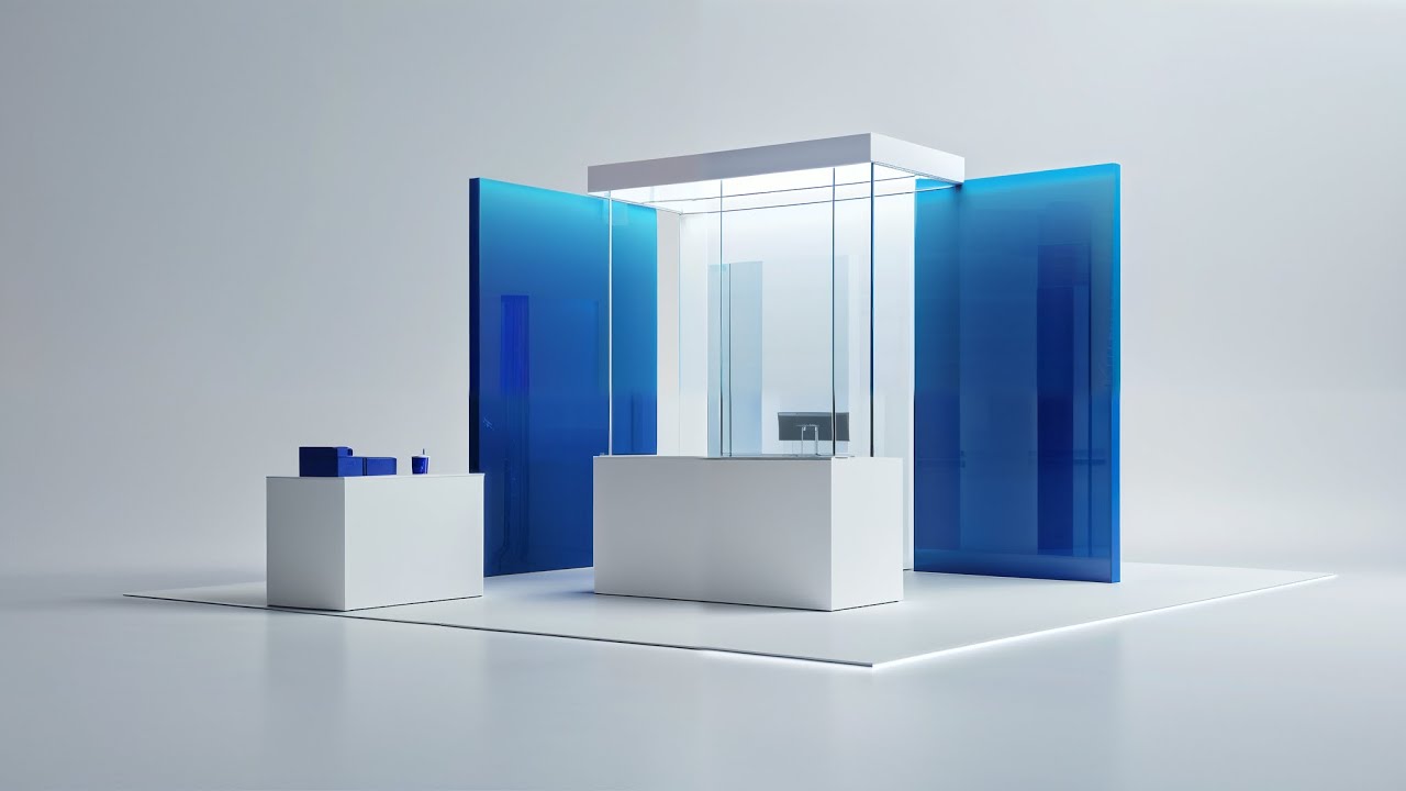 🌀 Sleek booth Concept 2 | #ai #exhibitiondesign #runway #flux #stablediffusion #essamsoliman