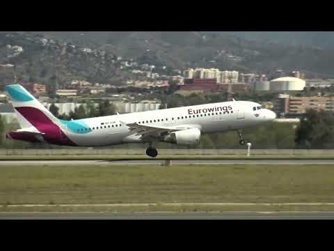 Eurowings Airbus 320 9H-EUN Landing Malaga LEMG