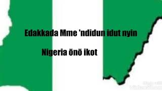 Lyrics of Nigeria National Anthem in Ibibio