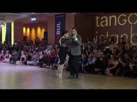  Francesca del Buono  and  Giampiero Cantone  are  dancing  to  the  tango  "  Domani  "  by  Carlos di Sarli  at  TanGO TO Istanbul  in  2017