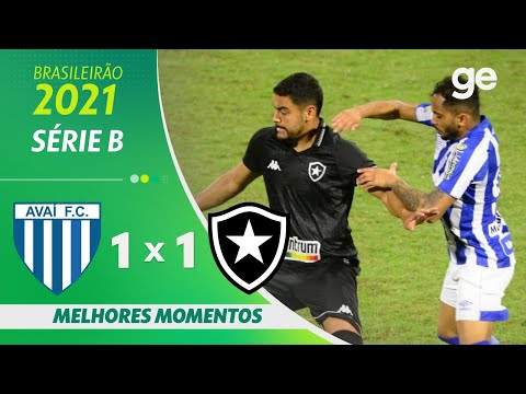 AVAÍ 1 X 1 BOTAFOGO | MELHORES MOMENTOS | 9ª RODADA BRASILEIRÃO SÉRIE B 2021 | ge.globo