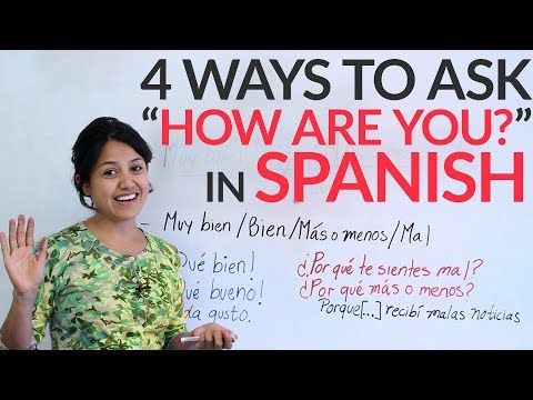 Spanish Lesson: 4 ways to ask "How are you?" in Spanish Video