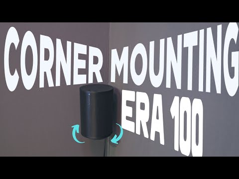 Mount the Sonos ERA 100 into the corner with Flexson wall mount kit with corner adaptor
