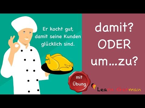 "damit" oder "um...zu"? | Was ist richtig? | Common Mistakes in German | Learn German A1 - A2