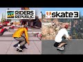 Skate 3 Vs Riders Republic skateboard Gameplay Comparis