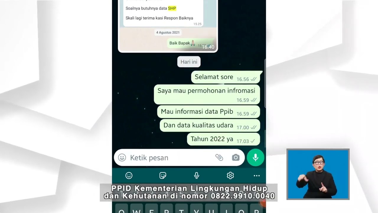 Pelayanan Informasi PPID Kementerian LHK