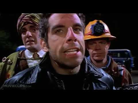 Mystery Men trailer frame showing explosive action with bright comic book colors