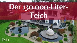 Gigantischer Koiteich – Günters riesige Teichlandschaft für Koi (Teil 1)