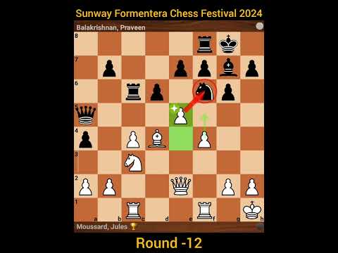 Sunway Formentera Chess Festival 2024 Jules Moussard vs Praveen Balakrishnan