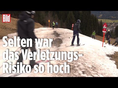 Skisaison ohne Schnee: Auch für erfahrene Wintersportler gefährlich | Oberstdorf