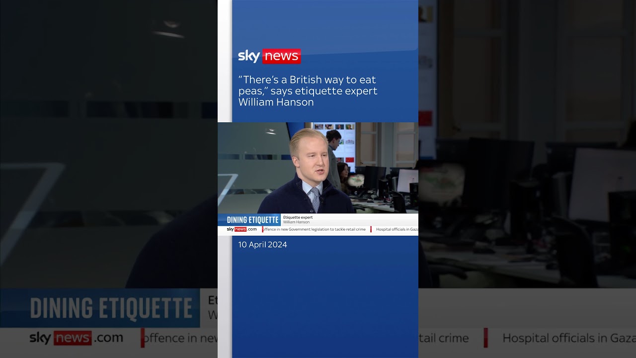 Etiquette expert William Hanson went viral on TikTok demonstrating how to eat peas