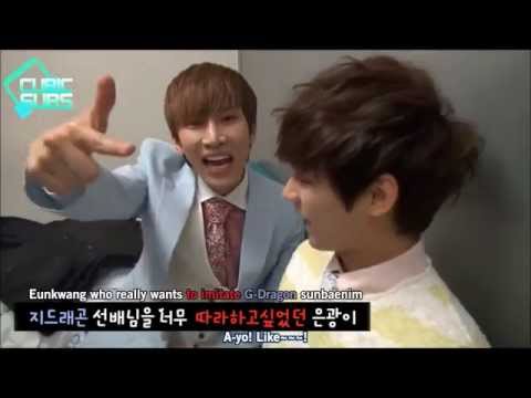 [ENG SUB] BTOB EunKwang imitating G-Dragon CRAYONG? or CRAYON? With MinHyuk